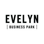 Evelyn Business Park logo in bold black lettering, with “EVELY N” branding and “BUSINESS PARK” text beneath for a clean identity.